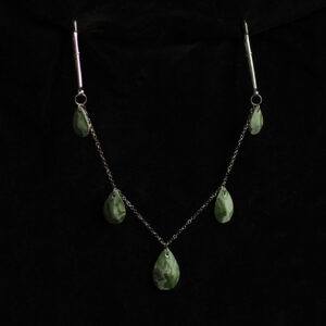 Nipple clamps - green faceted jewels