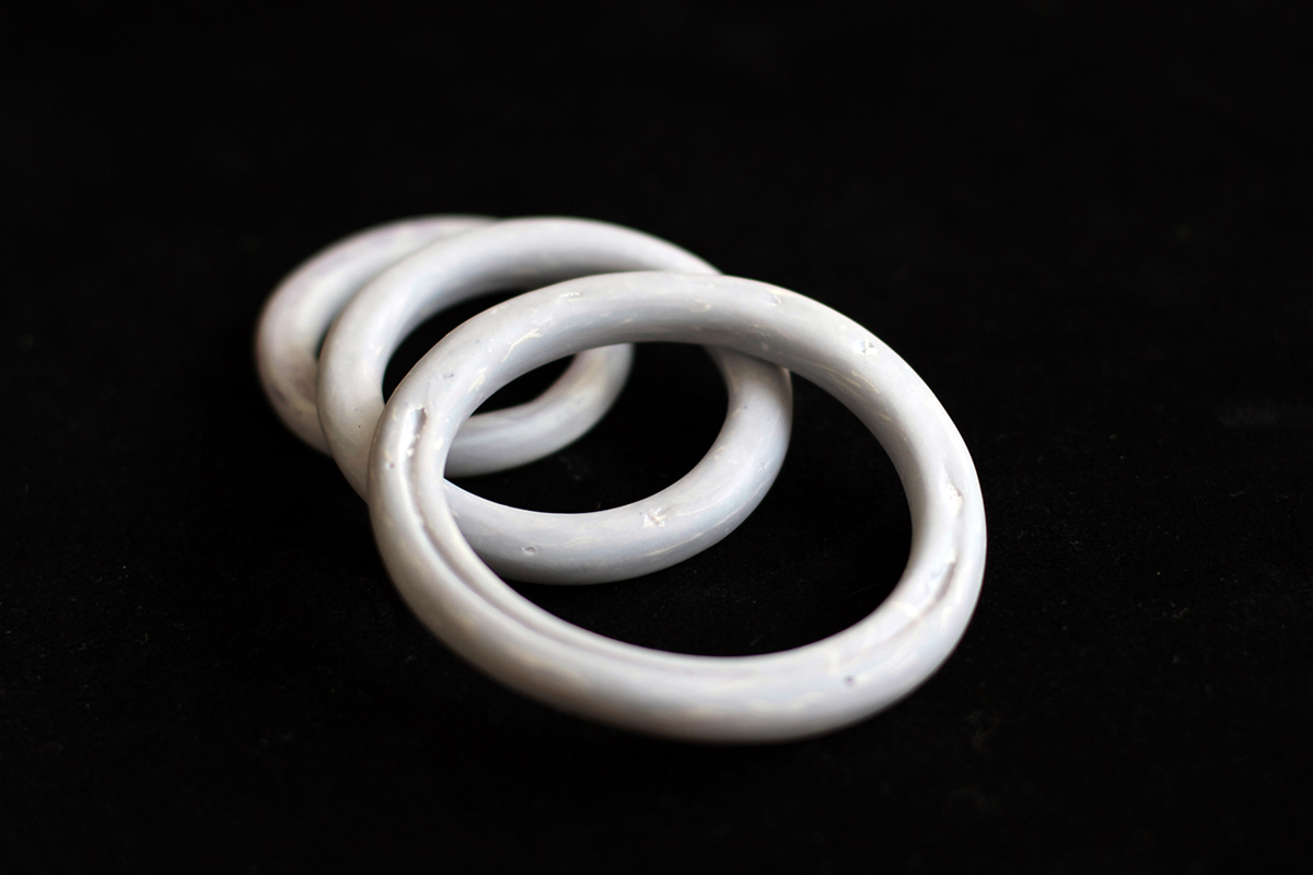 Decorative shibari rings - lilac and pink marbled - Image 3