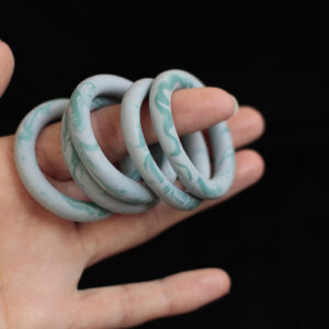 Decorative shibari rings - Lilac and teal marbled